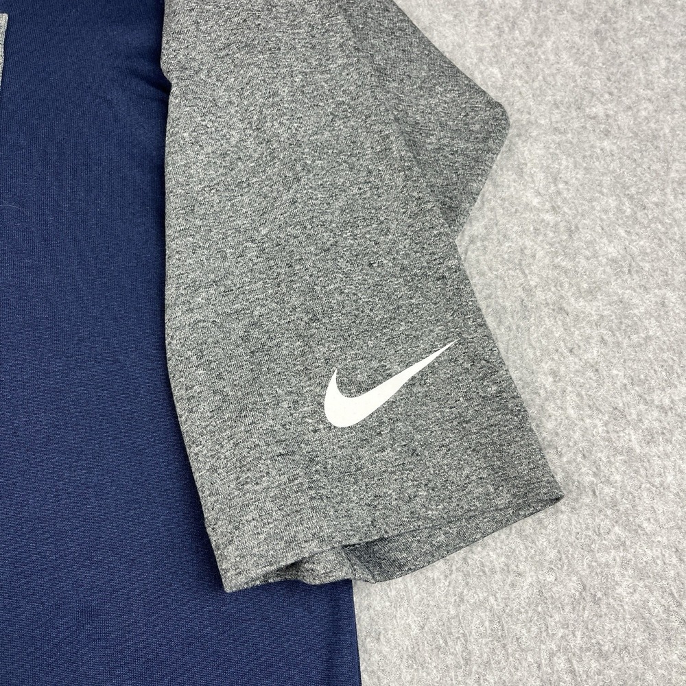 Nike Dri Fit T Shirt Mens Medium New England Patriots Baseball 3/4 Sleeve NFL - Picture 6 of 11